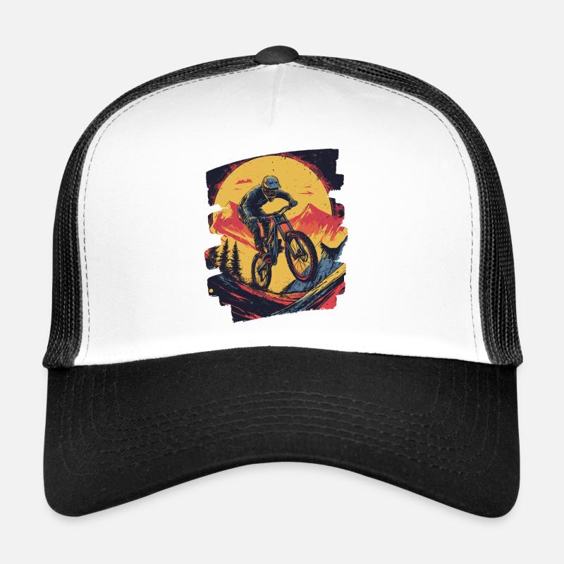 Mountain bikers Downhill Mountains Cycling Trucker Cap