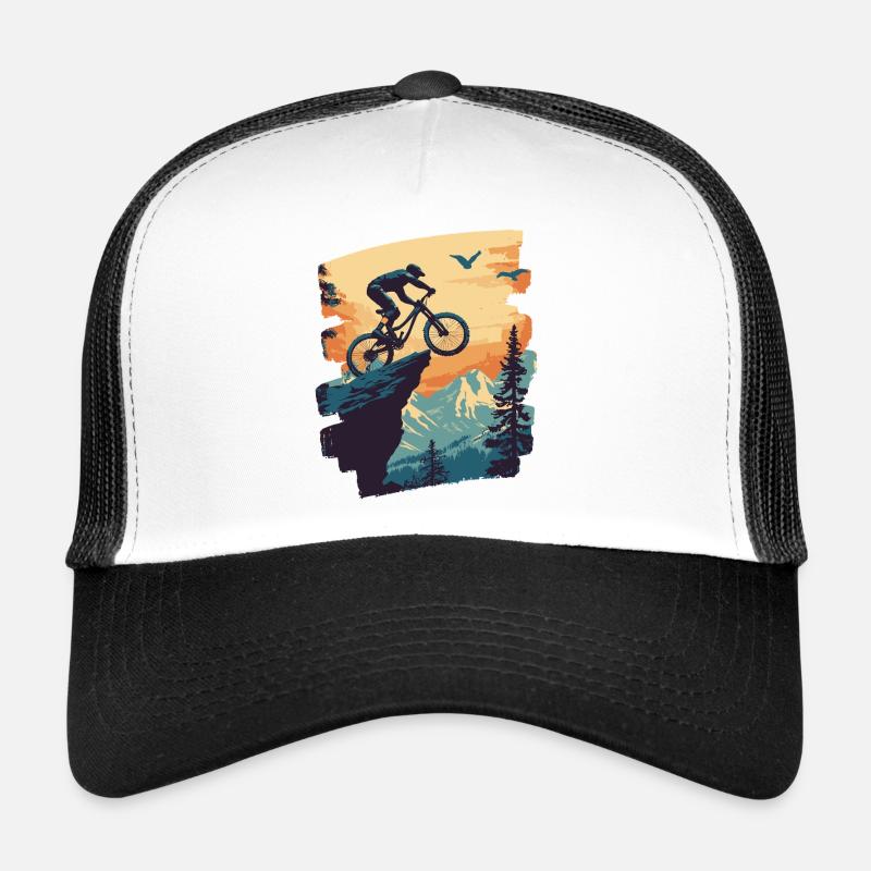 Mountain bikers Downhill Mountains Cycling Trucker Cap