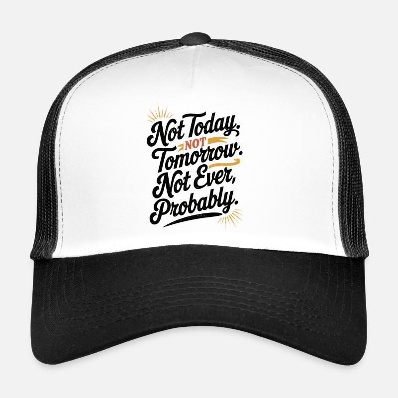 Faul Lustig Sarkastisch Retro Prokrastination Design Trucker Cap
