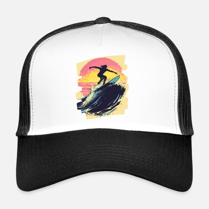 Surfer Surfing Surfboard Surfing Trucker Cap