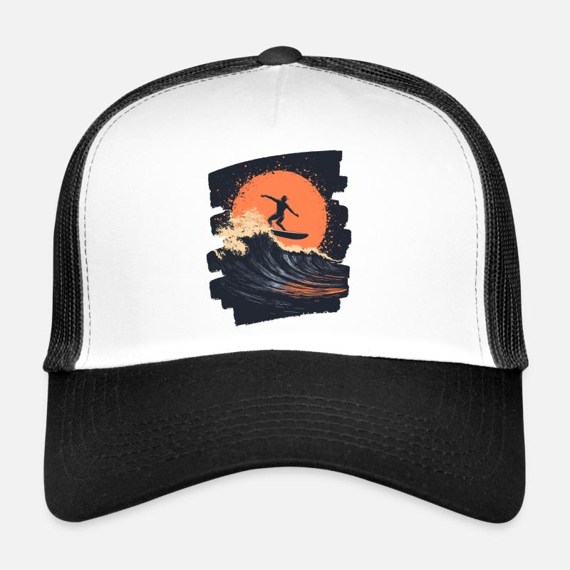 Surfer Surfing Surfboard Surfing Trucker Cap