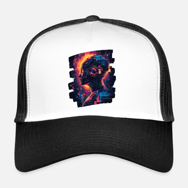 Cyberpunk Cyborg Trucker Cap