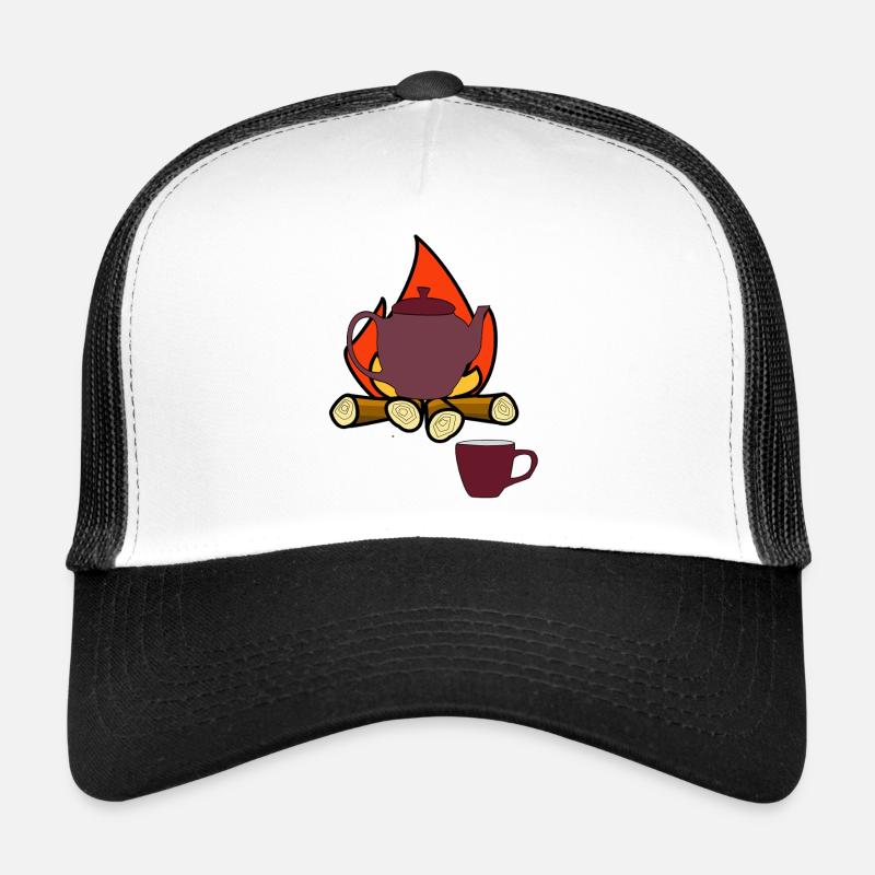 Camping Campfire Teapot Camper Tea Mug Trucker Cap