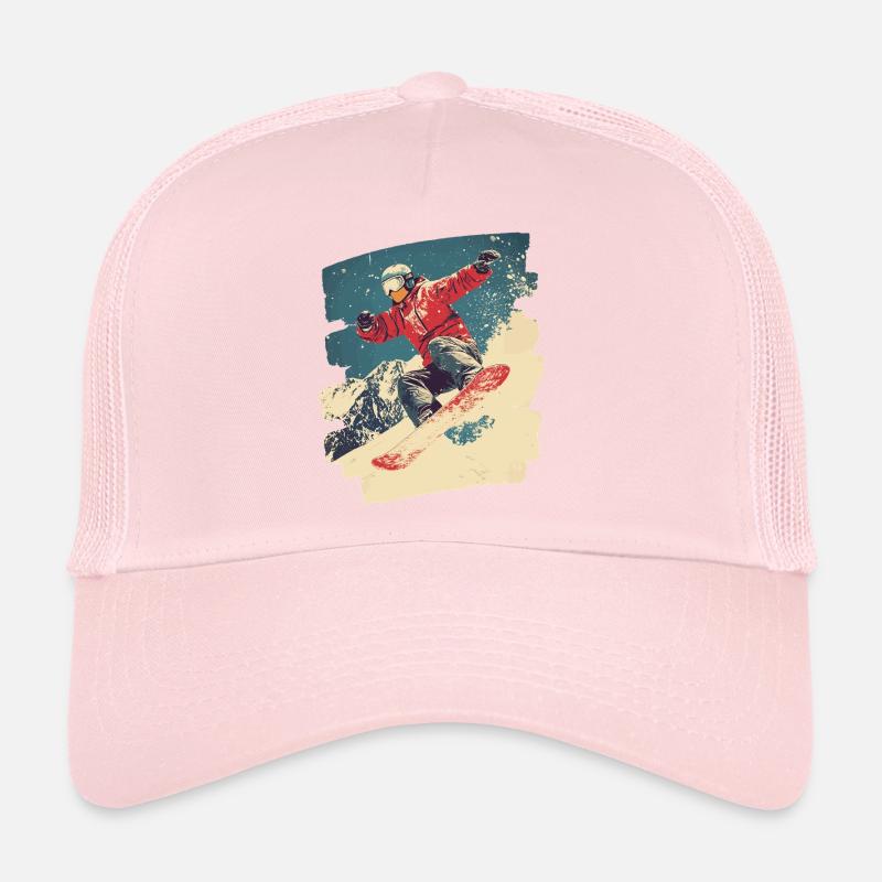 Snowboarder Pulverschnee Trucker Cap
