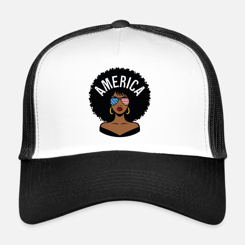 Amerika Afro Trucker Cap
