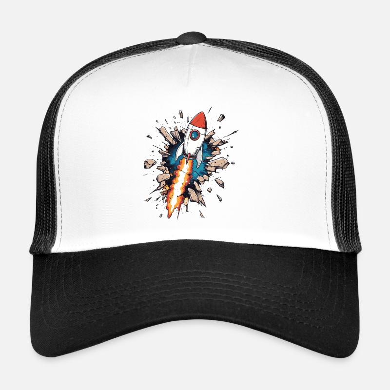 Rocket breaks through wall Trucker Cap