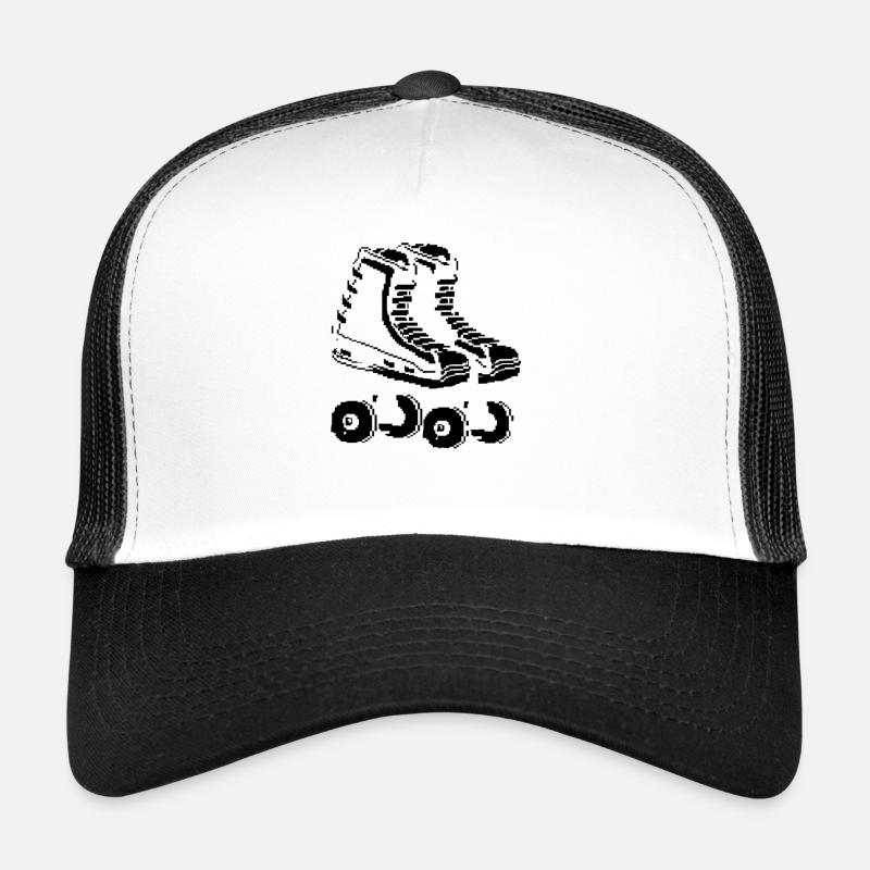 Roller Skates Pixel Kunst Trucker Cap
