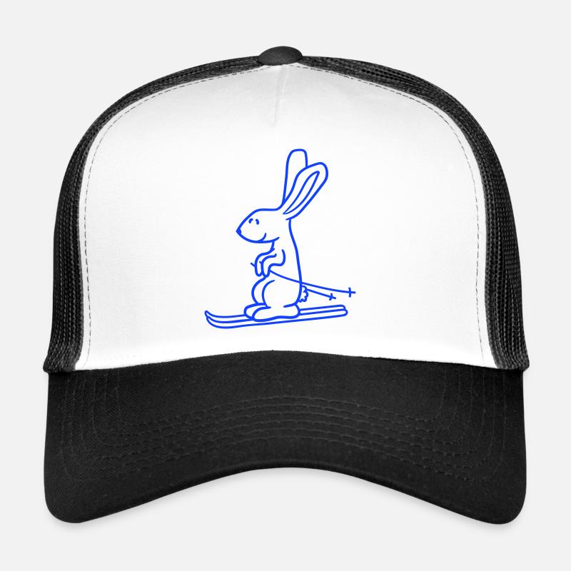 Rabbit Ski Bunny Skiing Winter Skiing Snow Trucker Cap