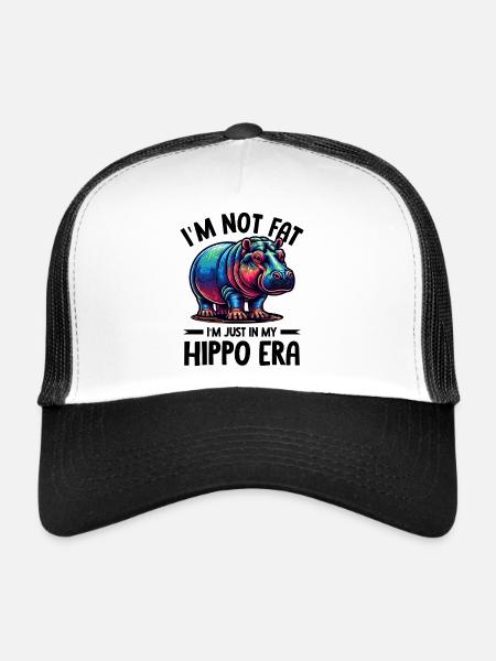 Nilpferd - Trucker Cap - Weiß/Schwarz