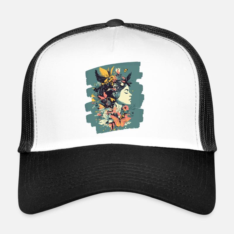 Printemps Printemps Début Fleurs Casquette trucker 