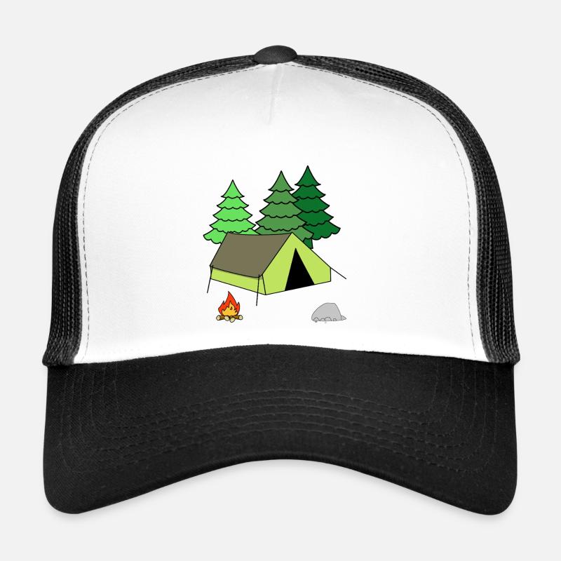 Campfire Tent Camping Camping Forest Trucker Cap