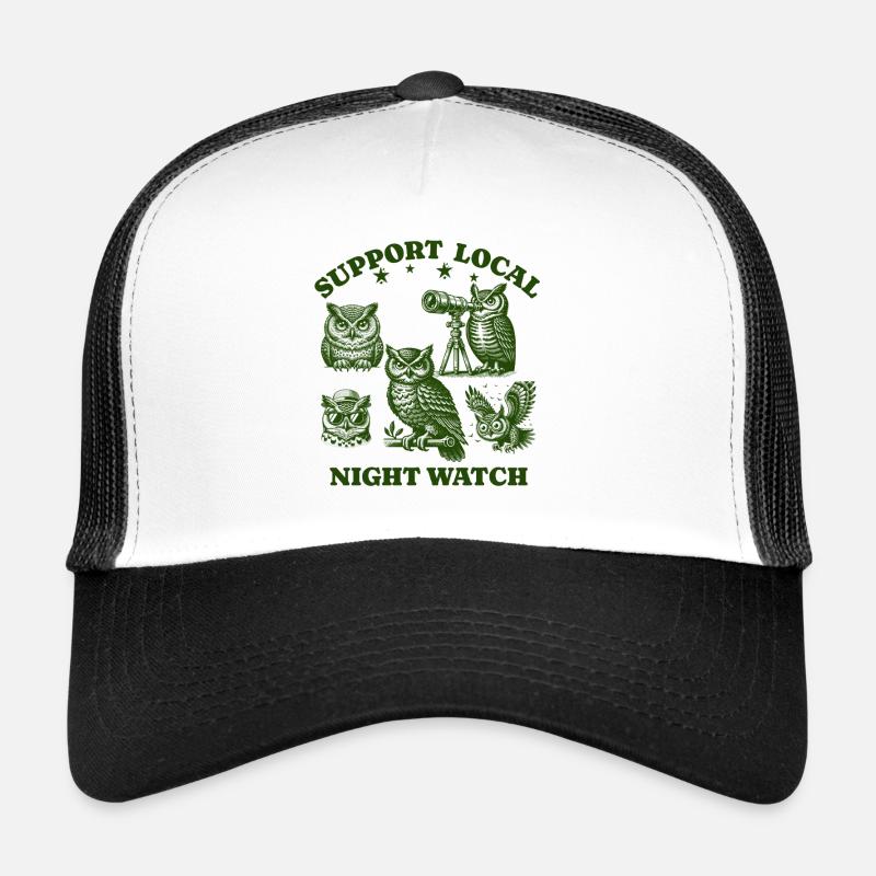 owl Liebe Support Local night watch Trucker Cap