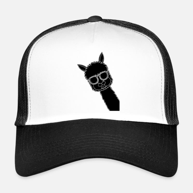Funny Llama sunglasses Llama Trucker Cap