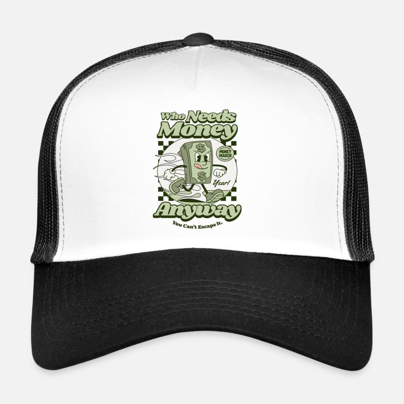 Qui a besoin d’argent Retro Design Casquette trucker 