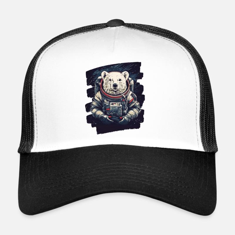 Polar Bear Astronaut Trucker Cap