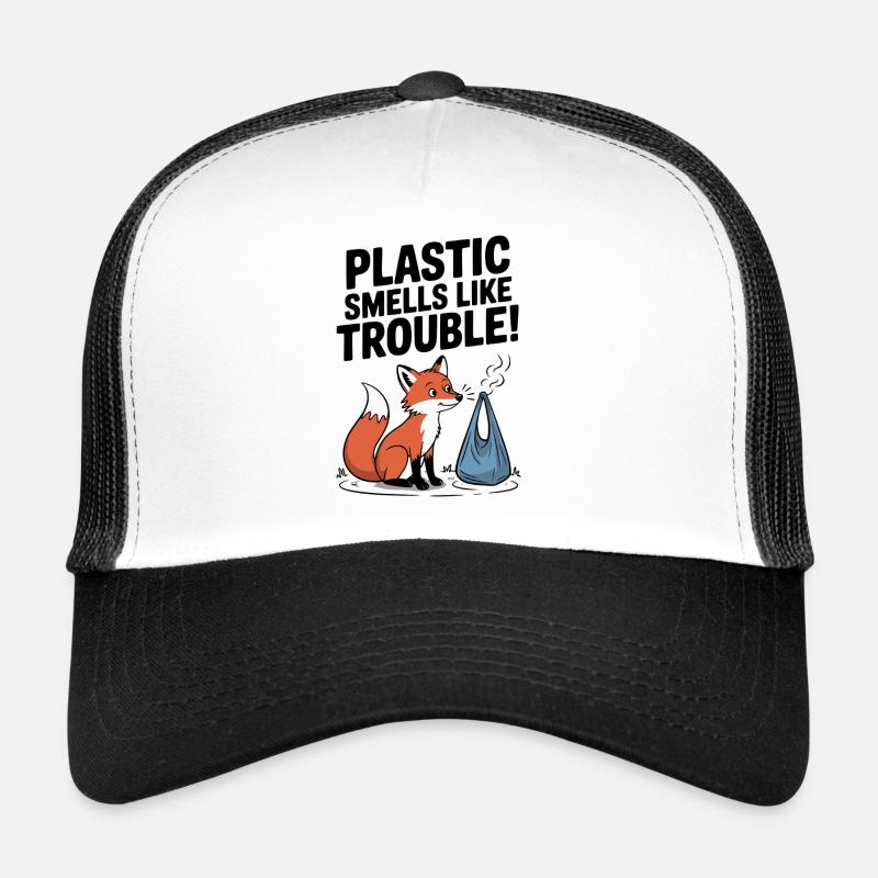 Plastik ist ein Problem - Trucker Cap - Weiß/Schwarz