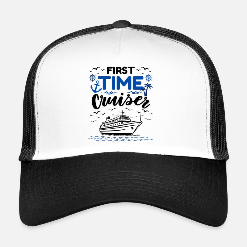 Première expérience de croisière en bateau - Casquette trucker  - blanc/noir