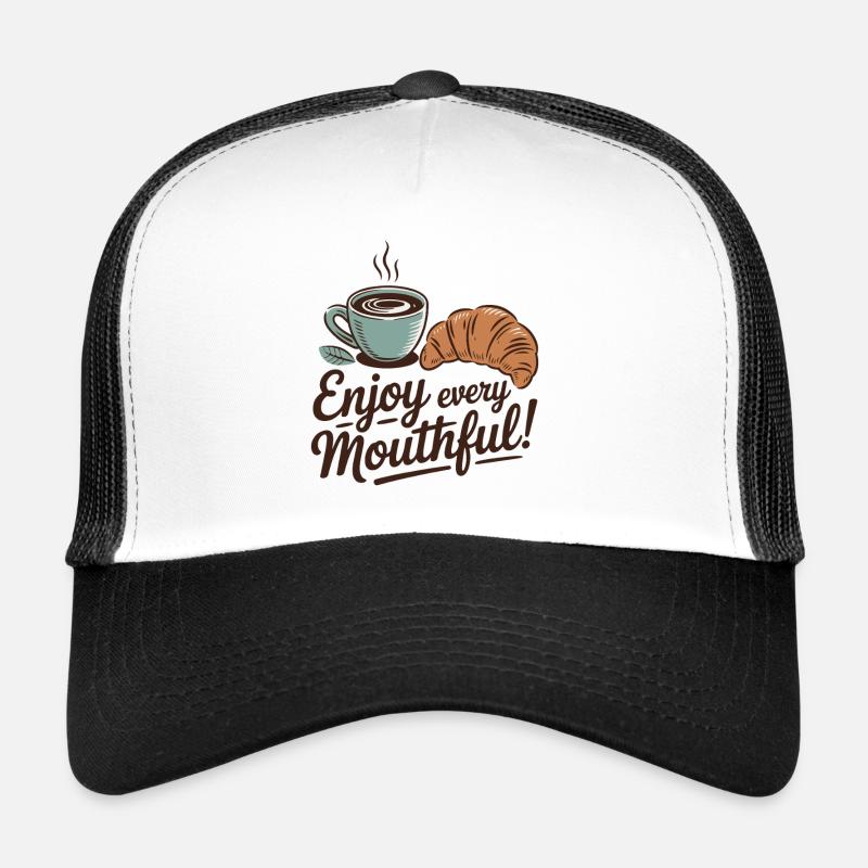 EINE BÄCKEREI UND KAFFEE - Trucker Cap - Weiß/Schwarz