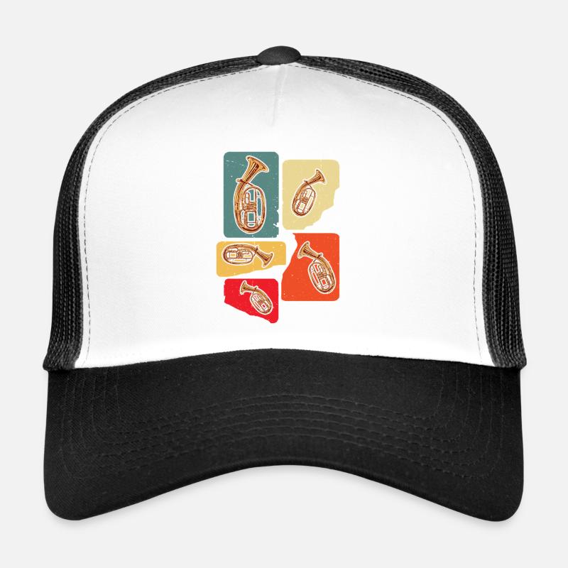 Conception créative de cor ténor dans des couleurs rétro Casquette trucker 