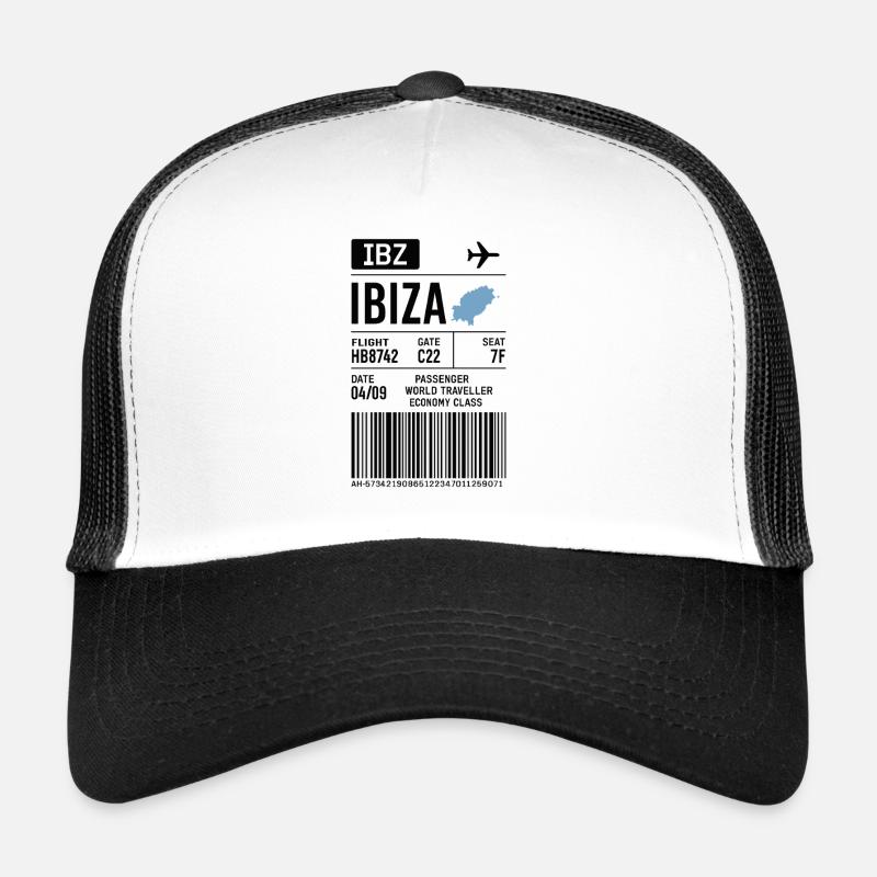 Ibiza Boarding Pass – Flugticket Style Trucker Cap