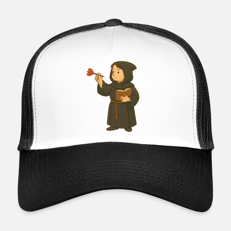 Monk playing darts Trucker Cap