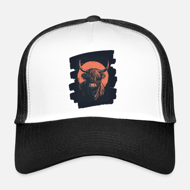 Bovins écossais des Highlands Casquette trucker 