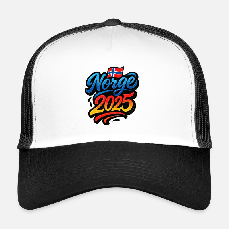 Norwegen 2025 - Trucker Cap - Weiß/Schwarz