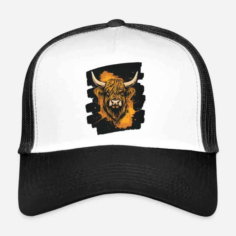 Bovins écossais des Highlands Casquette trucker 