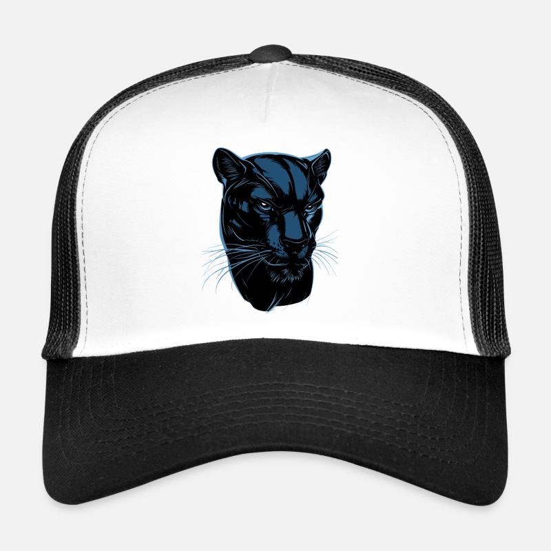 Panther Leopard Big Cat Cute Big Cat Panter - Trucker Cap - white/black