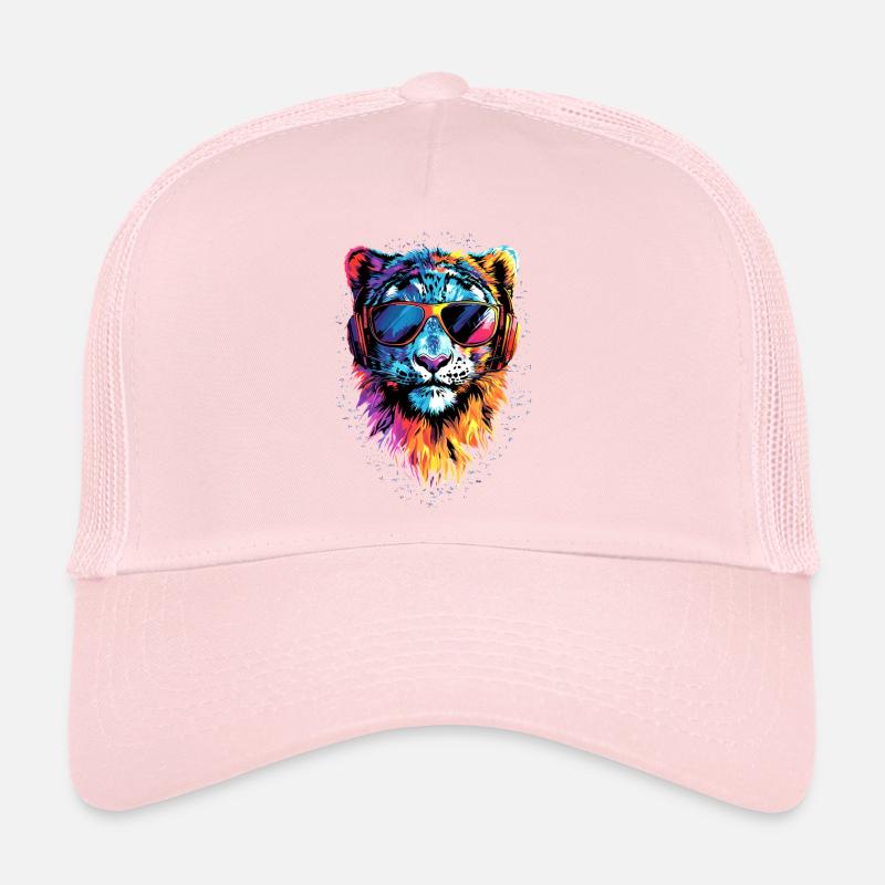 Schneeleopard Panther Raubkatze Großkatze Leopard Trucker Cap