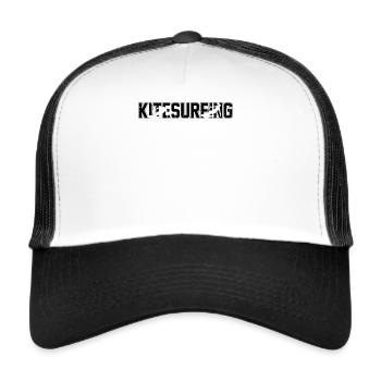 Kitesurfing Kiteboarding Kitesurfer - Trucker Cap - Weiß/Schwarz - Vorne