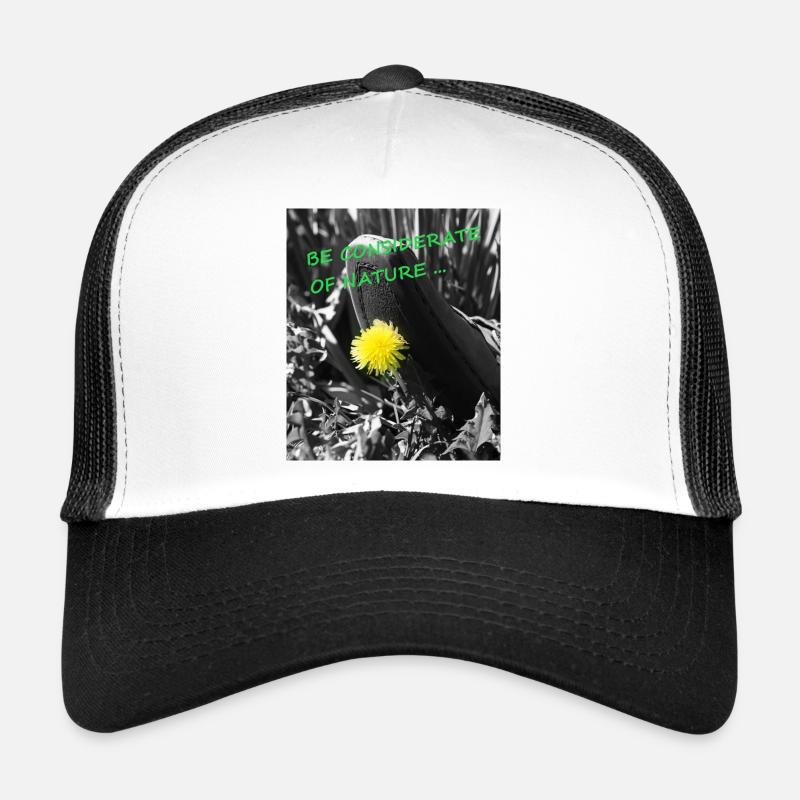 Be considerate of nature - Trucker Cap - white/black