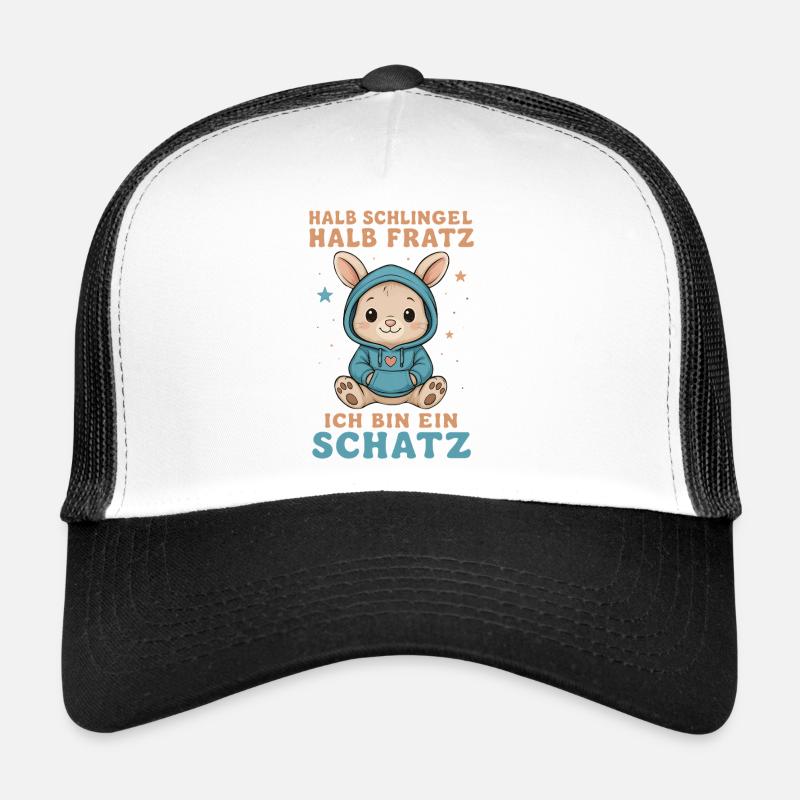 Half Rascal Half Grimace Sweetheart Bunny Bunny Trucker Cap