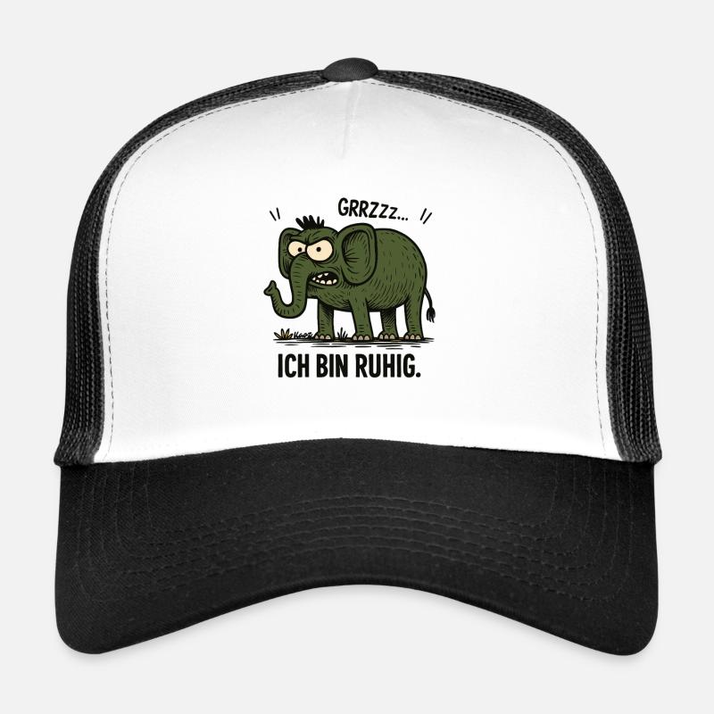 Wütender Elefant – Ich bin ruhig. Trucker Cap