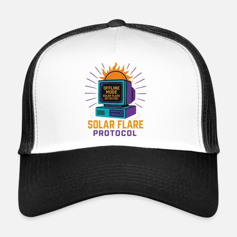 Retro Tech Solar Flare Protocol Tee Trucker Cap