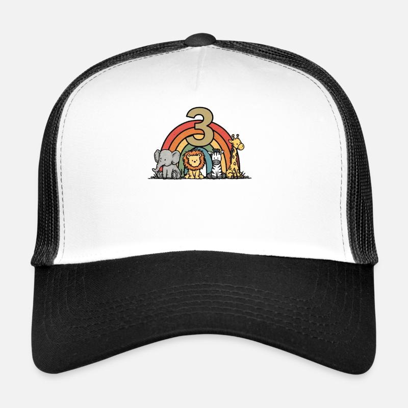 Arc-en-ciel Animaux mignons 3 ans Enfants Cadeau Casquette trucker 