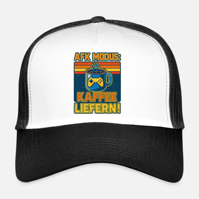 AFK Mode: Deliver Coffee! - Trucker Cap - white/black