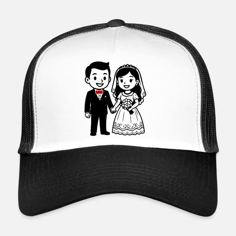 Wedding couple couple - Trucker Cap - white/black
