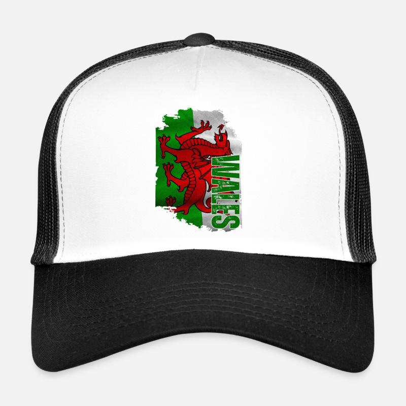Vertical Welsh flag, Welsh pride Trucker Cap