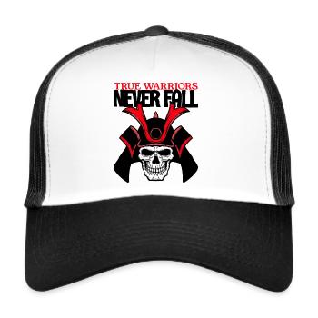 True Warriors Never Fall - Trucker Cap - white/black - Front