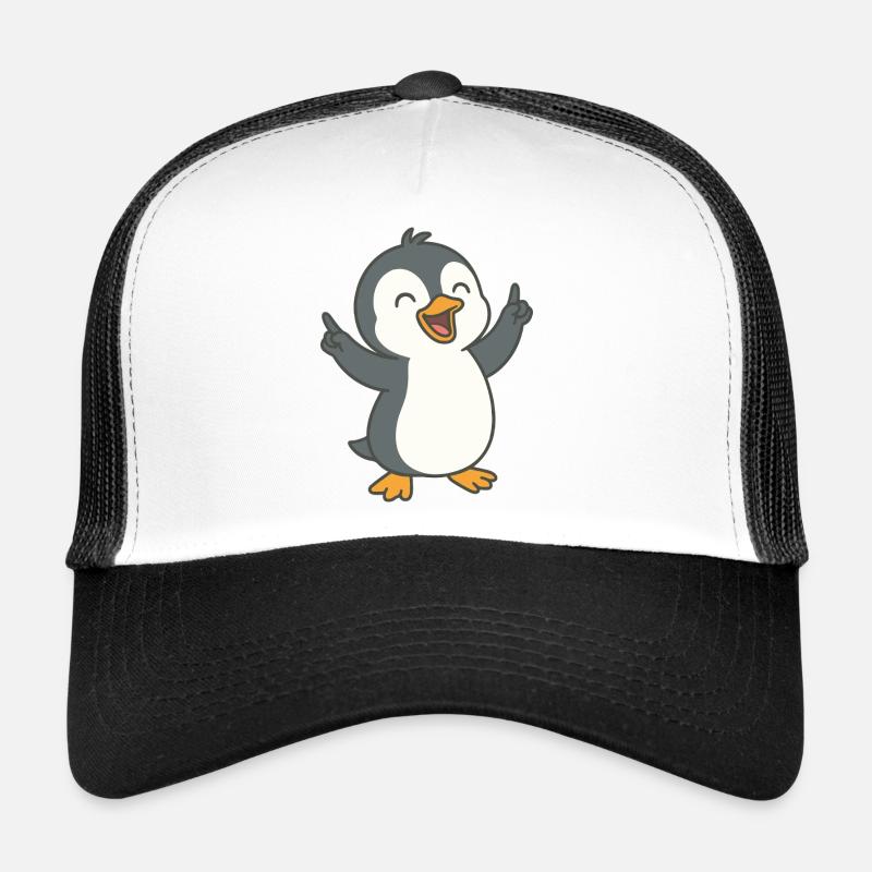 Tanzender Pinguin - Trucker Cap - Weiß/Schwarz