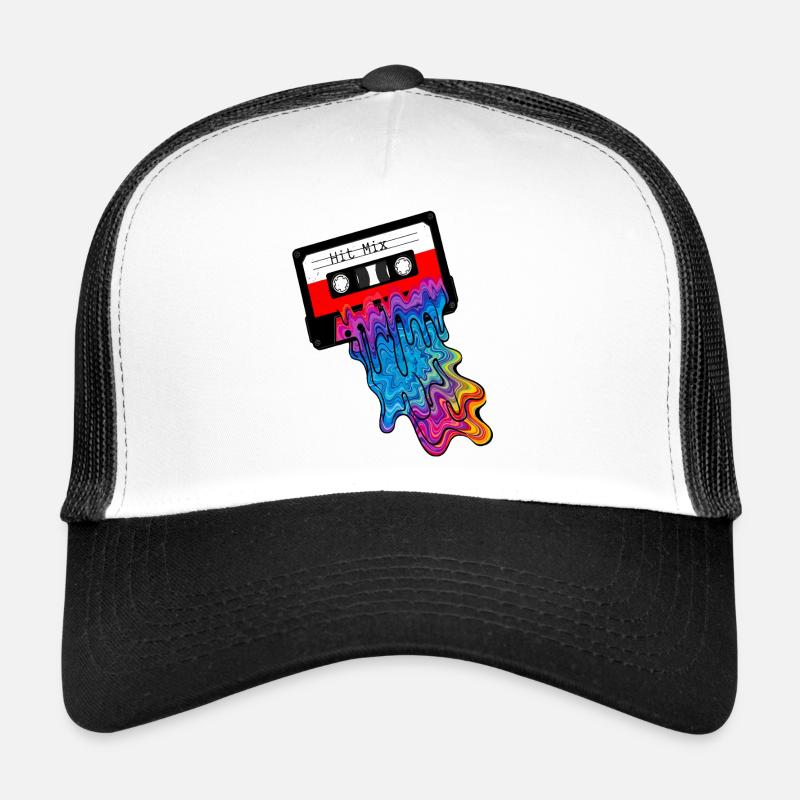 Cassette des années 90 avec fin d’encre colorée Casquette trucker 