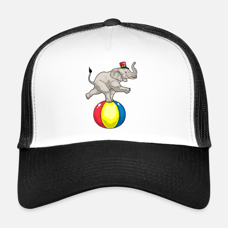Elephant Circus Ball - Trucker Cap - white/black