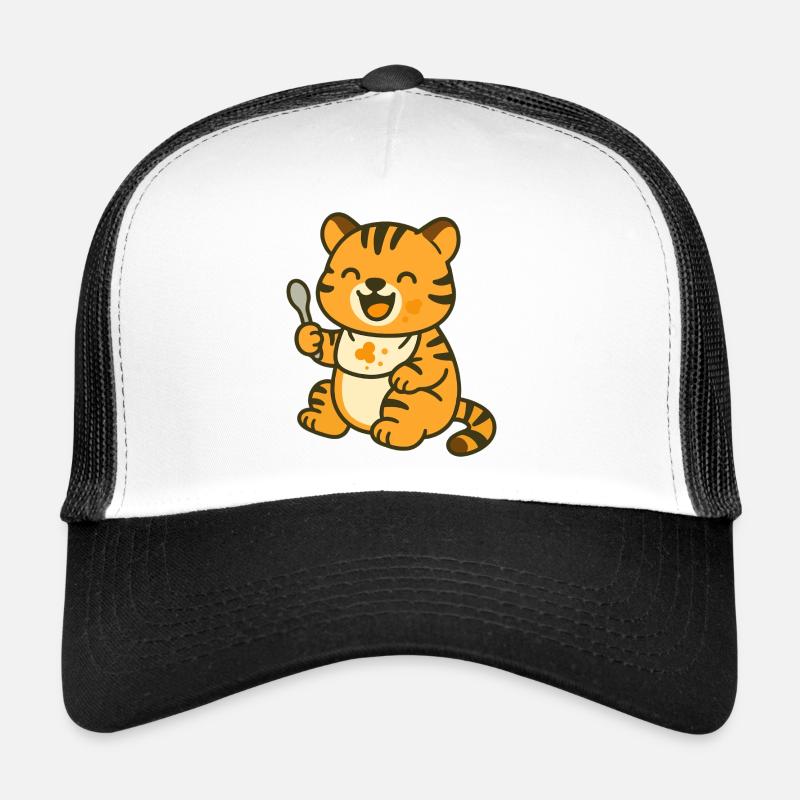 Repas avec bébé tigre Casquette trucker 