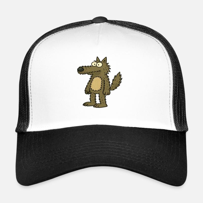 Wolfgang Wolf Cartoon Trucker Cap