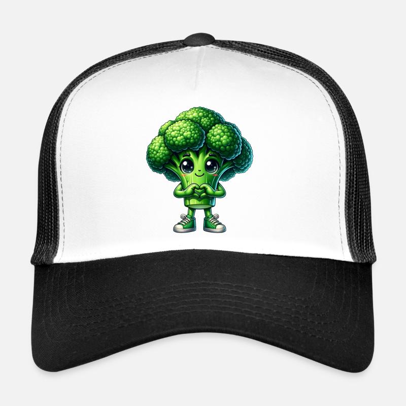 Broccoli Heart Hands Trucker Cap