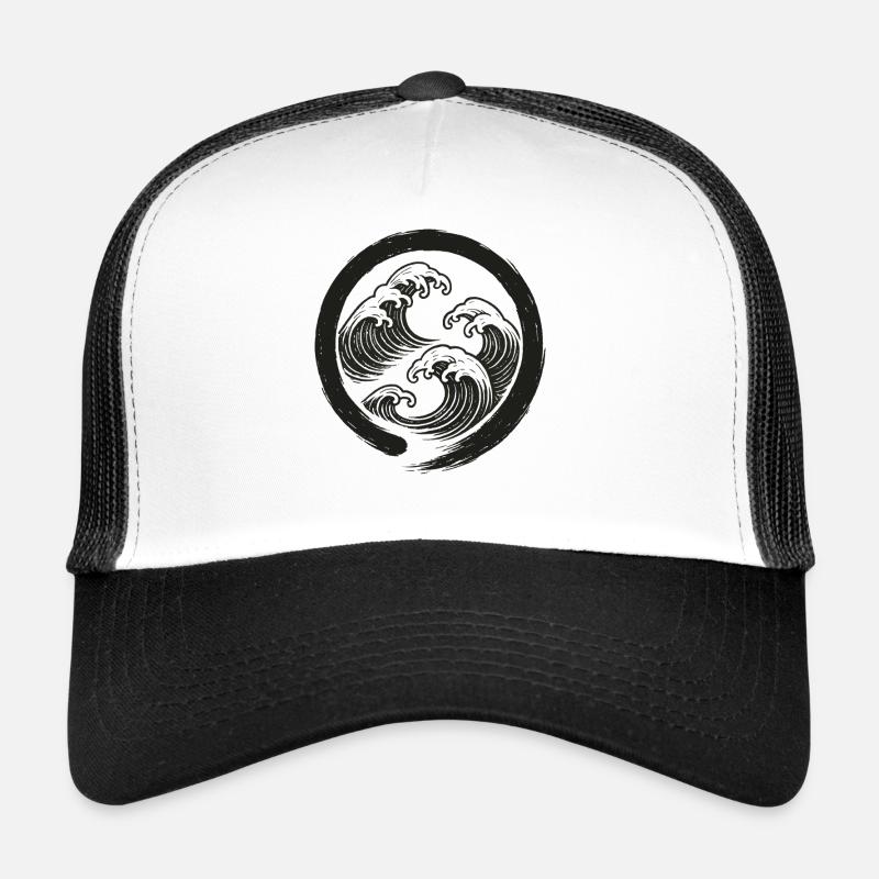 Vagues Zen Enso Symbole De Cercle Casquette trucker 