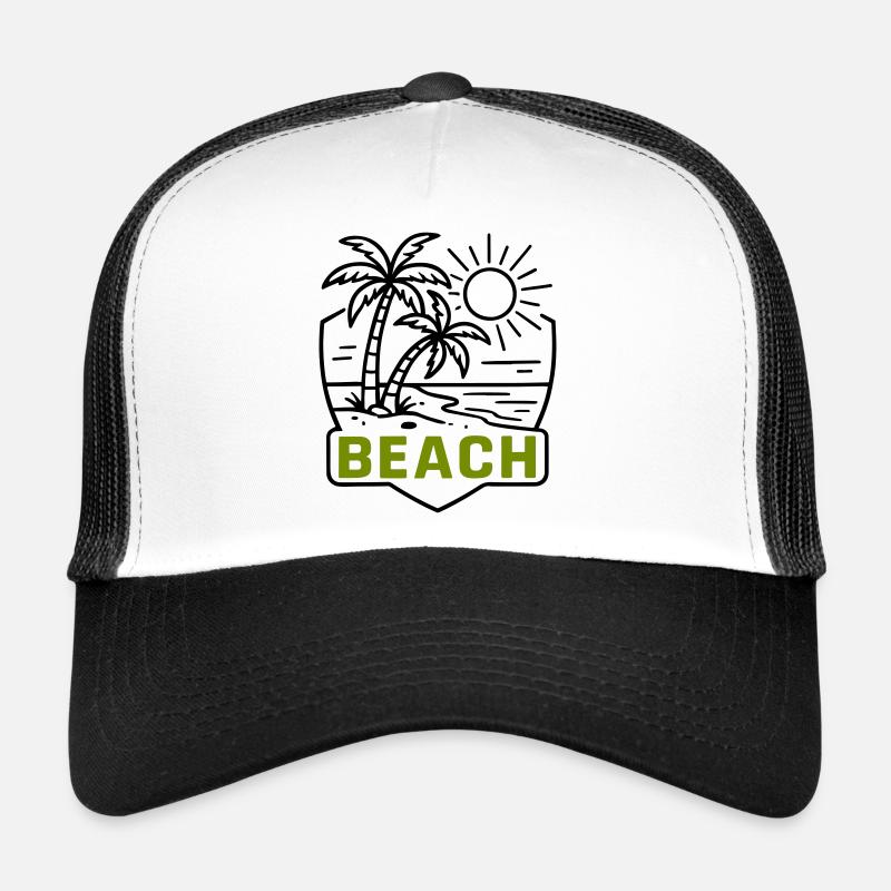 Beach Island Palm Trees Trucker Cap