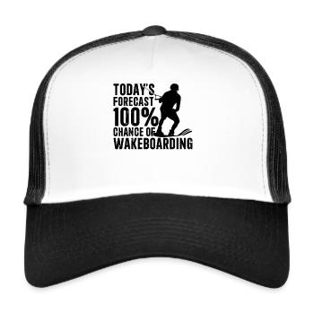 Les prévisions du jour 100 % de chance de Wakeboard - Casquette trucker  - blanc/noir - Devant