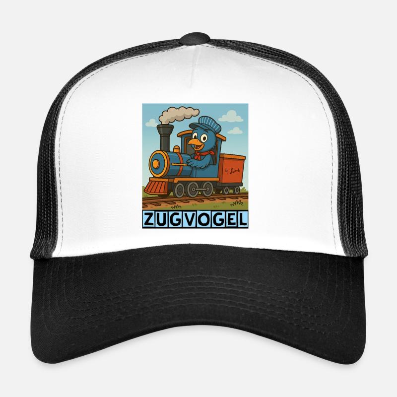 Zugvogel by Rico Beck - Trucker Cap - Weiß/Schwarz